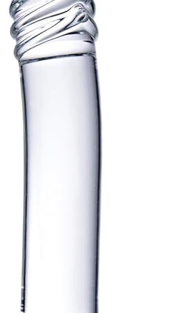 63 Inch Clear Realistic Glass Dildo, Small Beginner Dildo, Transparent Crystal Thin Cute Penis, Prostate Massager Slim Anal Plug for G-Spot Stimulation and Anal Training for Men and Women
