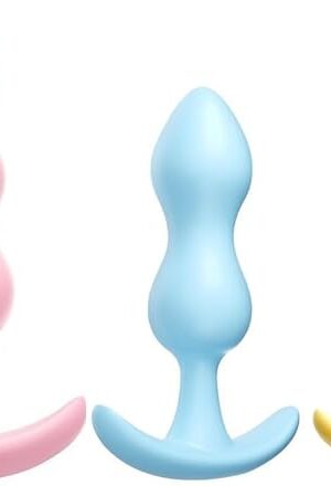 3pcs Silicone Butt Plug Anal Beads Plugs Kit Trainer Set Beginners to Advanced Anal Toy Adult Sex Toys