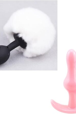 Cute Sexy Fashion Deluxe Silicone Rabbit Tail Anal Butt Plugs Anal Stimulator Fetish SM Sex Toys Cosplay Bunny Girl