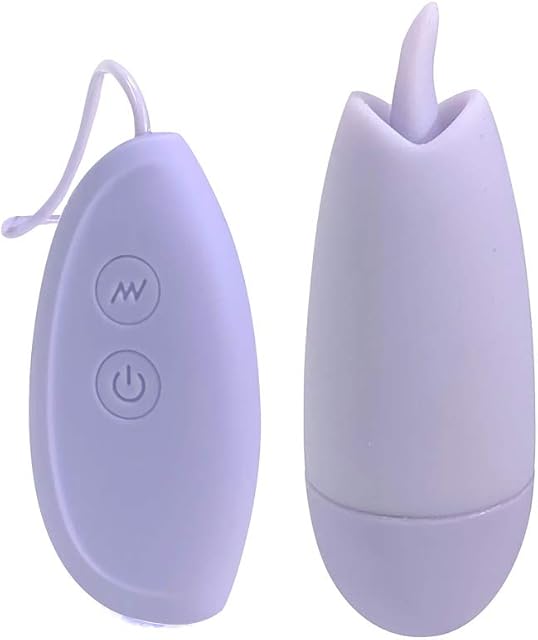 Ellie 10-Function Super Charged USB Rechargeable Tongue Action Wired Bullet Vibrator - Light Purple