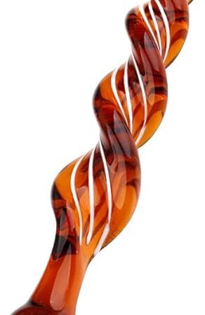 Crystal Screw Thread Silky Dildos Enlarge Anus Fairy Stick Anal Plug. Soft G-spot Vagina Stimulator Training Thrusting Orgasm Tease Masturbator Sex Toy for Women Female Men Male Unisex