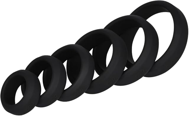 Cob Penis Ring with 6 Different Sizes, Silicone Cock Rings Adult Sex Toys for Men & Couple