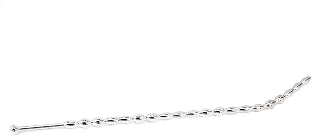 Elite Bent Stainless Steel Beads Urethral Sounds Plug, Two Size Bead