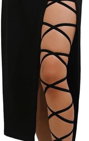Black Elastic Leg Wraps Rave Sexy Thigh Garter Leg Straps Costume Accessories Women's Exotic Hosiery