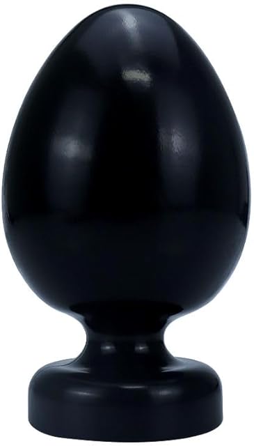 Black Color Egg Ball Shape Anal Plug with Suction Cup Adult Sex Toy, 4 Different Sizes of Anal Massager Toys Adult Butt Plug Sex Toy for Women Men and Couple -XXXL