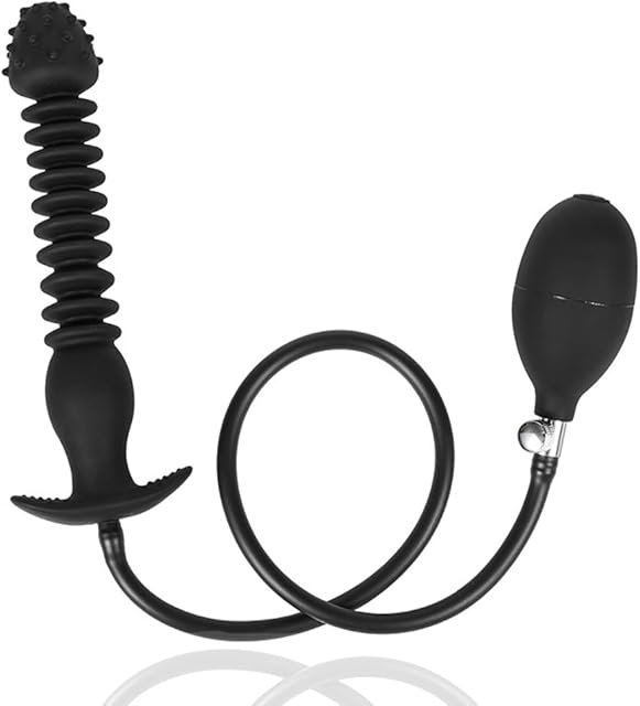 Expand Inflatable Anal Plug BDSM Anus Stimulator Liquid Silicone Inflatable Butt Plug Perineum Massager Anal Sex Toys for Women Men Couples