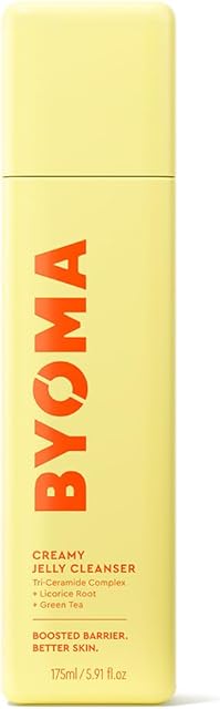 BYOMA Creamy Jelly Cleanser - Hydrating Facial Cleanser for Skin Barrier Repair -Tri-Ceramide Face Wash for Sensitive Skin & All Skin Types - Gently Removes Makeup & Excess Oil - 591 fl oz