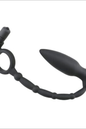 ERUN Anal Vibrator with Thick Penis Ring Cock Ring Anal 10 Vibrator Strong Vibration Medical Silicone Double Prostate Massager with Cock Ring Adult Male Sex Toys for Men