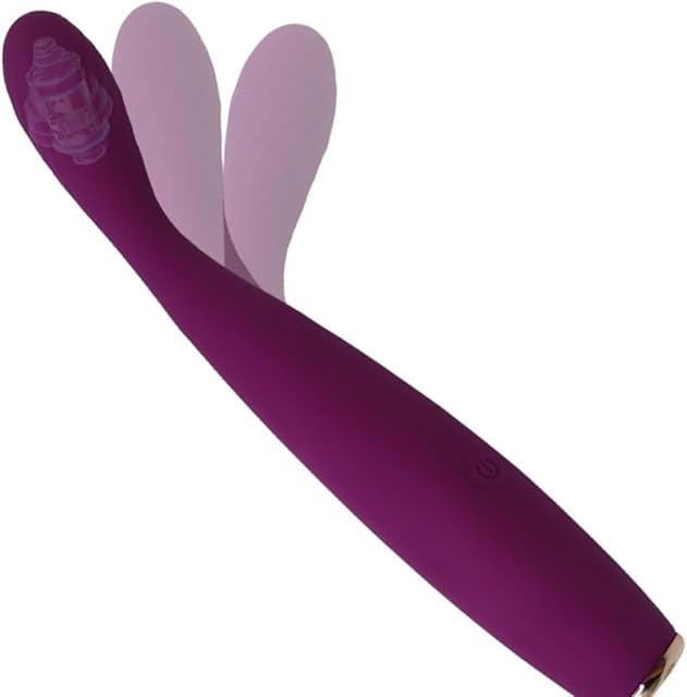 G Spot Vibrator Dildo with 5 Vibration Modes, Soft Silicone Powerful Vibrating Massagers for Clitoral Vagina and Anal Stimulation, Finger Vibrators Adult Sex Toys for Couple Women or Men (Purple)