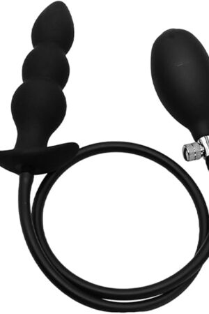 Inflatable Anal Butt Plug Silicone Dildo Anal Training Sex Toy with Balloon Pump for Male Female and Beginners