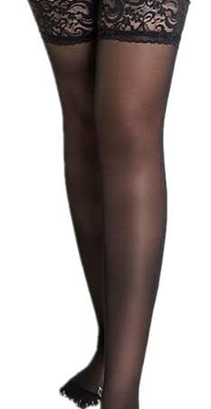 Women's sexy Anti-Slip Silicone thigh high stockings, Lace Top Stockings For Women, Lingerie Sheer Silicone Stay Up Sexy Silky
