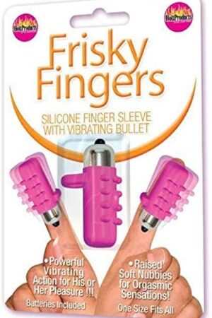 Frisky Fingers Vibrating Bullet in Textured Silicone Fingertip Sleeve