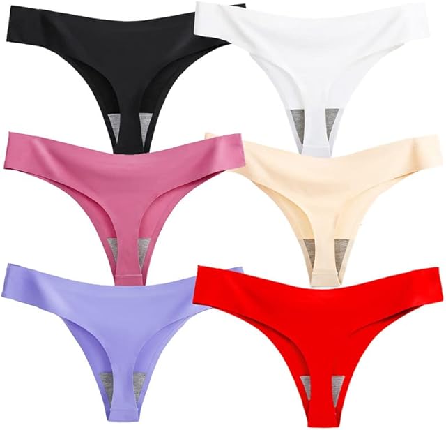 Women's Sexy Thongs G-String Seamless T-Back Low Waist Panties Bikini Lady Ice Silk Underwear