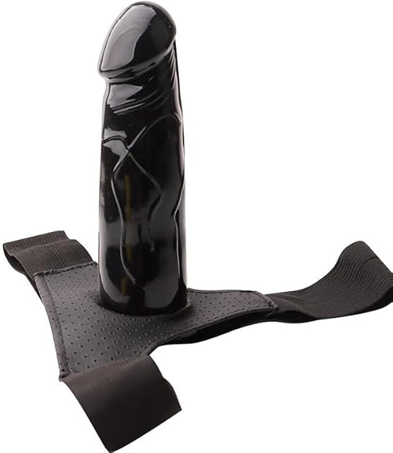 Honeypleasures Hollow Male Dildo 6 inch Strap On Penis Dildo Bondage BDSM G-Spot for Small Penis Men or ED Problems Fits up to Men Size 36" Waist Black