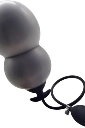 Inflatable Butt Plug Silicone Anal Sex Toys 30cm*10cm Black