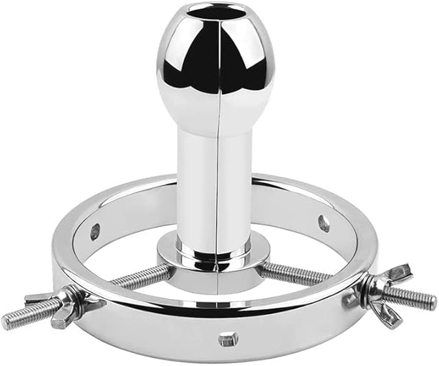 Anal Butt Plug Metal Huge Anal Butt Plug Hollow Spreader Dilator Anus Speculum Adjustable Bondage Restraint Sex Toy Buttocks(Type B-high Version)