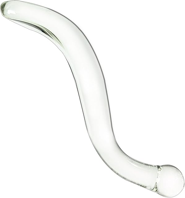 Double Sided Dildo Glass Dildo for Women 8.66" G-spot Dildo for Anal Vaginal Sex Crystal Pleasure Wand Adult Sex Toy for Lesbian Gay and Couple Masturbating