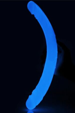 Honeypleasures 14.5 inch Realistic Glow in The Dark Double Ended Dildo for Vaginal or Anal Penetration, Partnered or Solo Play