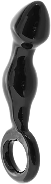 Glass Prostate Massager with Lube 1oz | Anal Sex Toys | Butt Plugs | P-Spot Massage | Prostate Milking