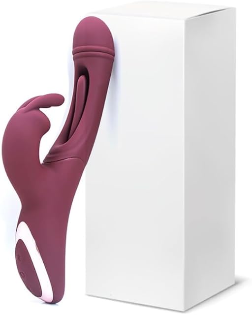 G Spot Rabbit Vibrator for Women?Hollow Tongue Clapping Adult Sex Toys with 12 Vibration Modes Waterproof Clitoralis Stimulator for Clit Nipple Anal Stimulation Rechargeable Adult Sex Toys