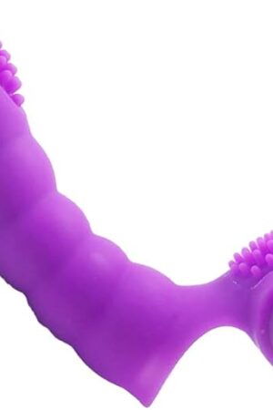 G-Spot Finger Clit Anal Nipples Vibrator Adult Sensory Toys Female Masturbation Massage Sex Toys Waterproof Rechargeable Multi-Frequency Vibrator(Purple)
