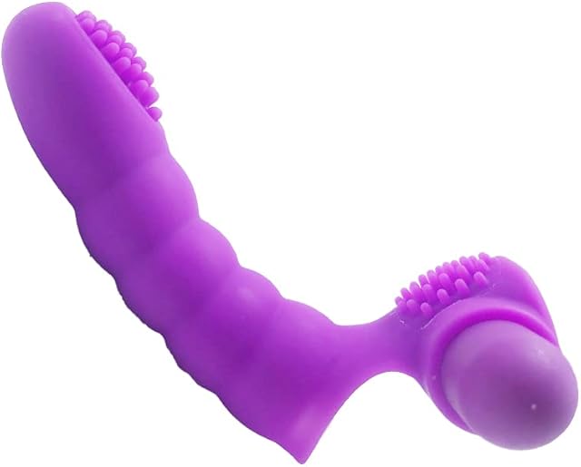 G-Spot Finger Clit Anal Nipples Vibrator Adult Sensory Toys Female Masturbation Massage Sex Toys Waterproof Rechargeable Multi-Frequency Vibrator(Purple)