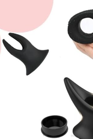 Black Hollow Butt Plug, Silicone Butt Plug Anal Expander Vaginal Expander Anal Stretcher for Anal Trainer Anal Play, BDSM Adult Sex Toys Anal Toys for Men & Women Gay Couples(L)