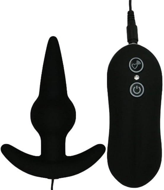 Anal Toy for Men P-Spot Vibarator - Vibrating Butt Plug - 10 Vibration Patterns - Masturbation Enhancer - Body-Safe Silicone - Long Corded Controller for Easy Use