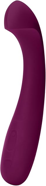 Dame Products Arc Curved Massager for Women - 5 Intensity Levels, 5 Pattern Modes, Strong Motor - Waterproof Body-Safe Materials - Plum Color