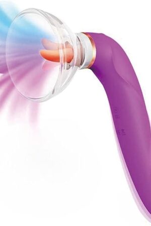 Heating Sucking Simulated Tongue Licking Vibrator for Women (Licking Purple)