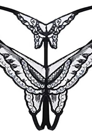 Women Sexy G string with Butterfly Center and Sequins