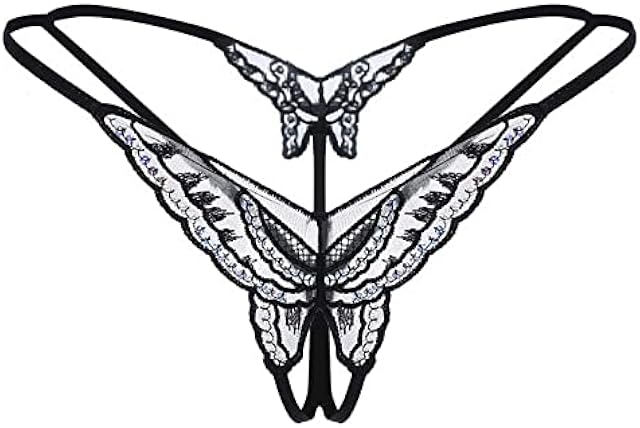 Women Sexy G string with Butterfly Center and Sequins
