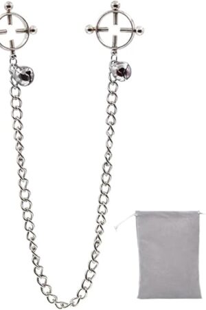 Adjustable Sexy Nipple Clip Clamps Screws Non Piercing Strong Clip On Nipple Jewelry for Women with Soft Bag