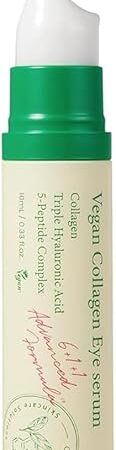 AXIS-Y Vegan Collagen Eye Serum - K Beauty Triple Hyaluronic Acid & Peptide Collagen Serum Improve Skin Elasticity, Reduce Fine Lines & Dark Circles - Vegan Korean Skin Care Eye Cream - 033 fl oz