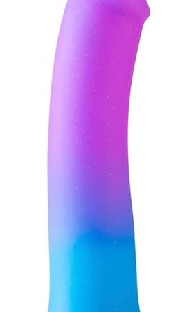 8'' Liquid Silicone Realistic Dildo,Gradient Color Penis for Vaginal and Anal Sex,Adult Sex Toy G-spot Prostate Orgasm,Lifelike Dick with Strong Suction Cup Compatible Strap-on Harness