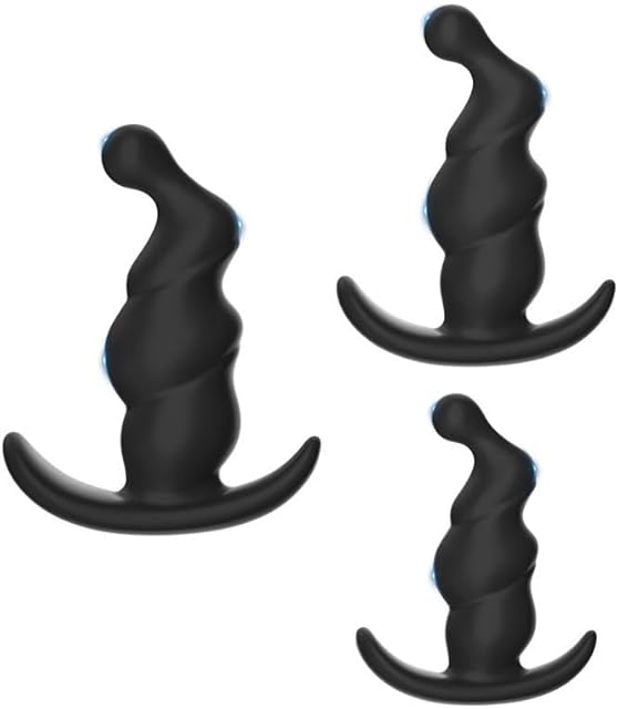 Anal Plugs Anal Sex Toys,3pcs Silicone Anal Toys Anal Training Kit Adult Sex Toys Games Butt Plug,Personal Sex Toy for Adult,Woman Men and Couples