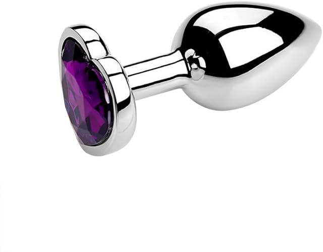 Generic Anal Plug Anal Plug Heart XXS XS S M L Stainless Steel Crystal Anal Plug Removable Butt Plug Stimulator Anal Sex Toys for Men Women Anus