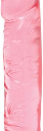 Doc Johnson Crystal Jellies - Classic 8 Inch Dong (7.6 in Long and 1.6 in Wide) - Dildo - Pink