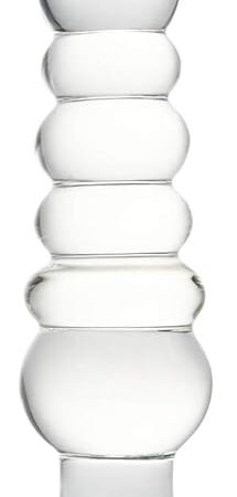 Anal Beads, Glass Big Size Butt Plug with Graduated Beads for Experienced Users, Crystal G-spot P-spot Massager for Men Women