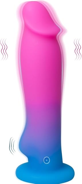 Vibrating Dildo Adult Sex Toy - 8 Vibration Modes & One-Key Orgasm,75'' Big Realistic Dildo Vibrator for Women G-spot Clitoris Men Anal Prostate Stimulation,Strong Suction Cup for Hands-Free/Strap-On