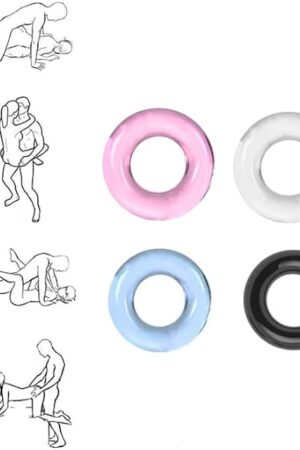 4Pcs Silicone Cock/Penis Rings Set, Cock Rings Penis Sleeve Erection Sexual Stimulation Wellness Enhancing Long Lasting Stronger, Adult Sex Toys for Men or Couple Pleasure