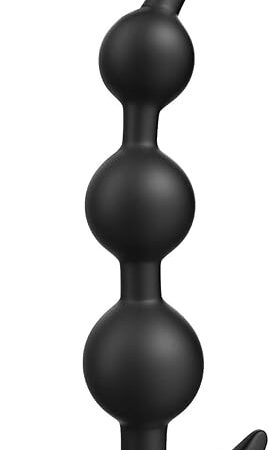 Anal Beads Butt Plug Prostate Massager with Narrow Flared Base and Graduated Beads for Comfortable Long Term Wear Sex Toy for Men Women TJIJP