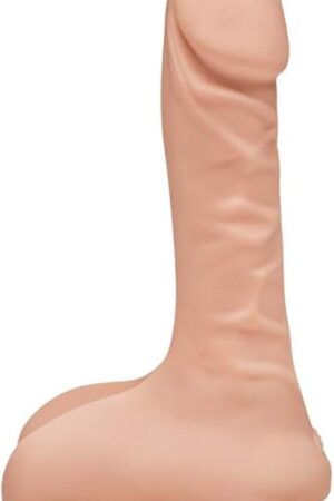 Doc Johnson The D - Super D 9 Inch - ULTRASKYN - 9" Long and 2.5" Wide - Strong Suction Cup Base - O-Ring Harness Compatible Dildo - Vanilla