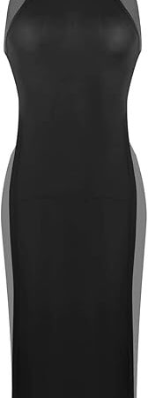 Women's Sexy Ultra Thin Halter Neck Lingerie Dress High Slit Legs Cheongsam Nightgown Clubwear