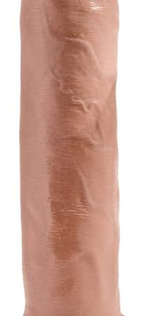 King Cock 7 "" Uncut Dildo, Tan, Flexible Shaft & Foreskin with Suction Base, USA Made, Pipedream