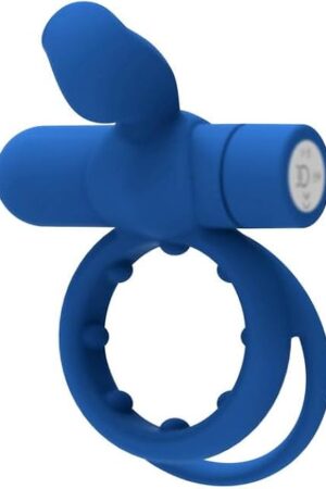 Forto Pointer Rechargeable Silicone Vibrating Dual Cockring - Vibrating Cock Ring Remote Control Dual Penis Ring for Men - Ultimate Adult Sensation for Couples - Adult Toys Vibrator Cock Ring (Blue)