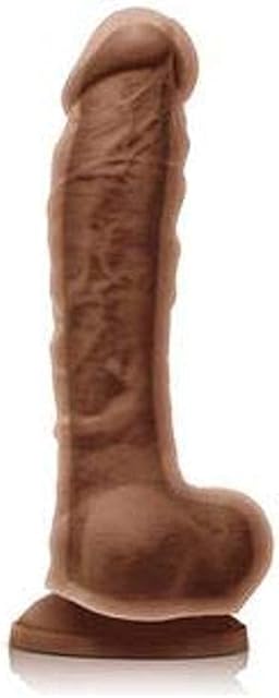 Colours - Dual Density - 8" Dildo - Brown