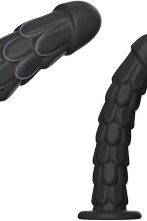 Anal Butt Plug Textured Dildo Sex Toy with Suction Cup Dildo for Adults Women Men Couples G-Spot Massager Anal Vaginal Sex Toys with Fish-Scale Bump and Glans Top Design for Stimulation