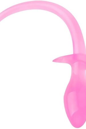 Dog Tail Anal Butt Plug - Anal Plug with Long Dog Tails Expander Plug Anal Sex Toy Anal Trainer for Women Gay Lesbian Couples (Pink)