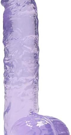6" / 15 cm Realistic Dildo with Balls - Purple